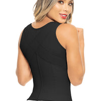 FAJA CHALECO 9 VARILLAS TALLE LARGO TIRANTE ANCHO CON AJUSTE EN BROCHES F5055A