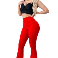 LG2783 LEGGINS BOOTYUP BOTA CAMPANA CON BOTÓN