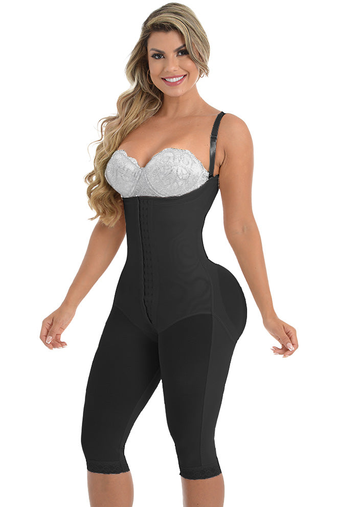 FAJA DE PIERNA LARGA TIRANTE AJUSTABLE CON 3 FILAS DE BROCHES Y REALCE INVISIBLE FANTASTIC FP1304