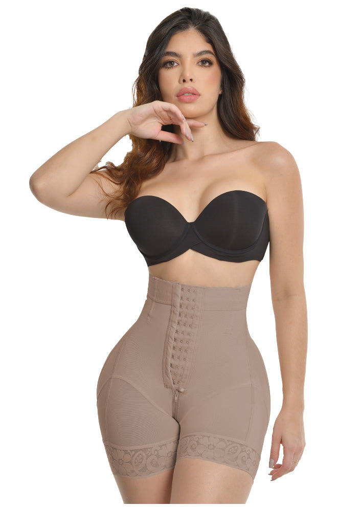 SHORT PUSH UP RELOJ DE ARENA TALLE ALTO DOBLE TALLA CON REALCE BOOTYLICIOUS