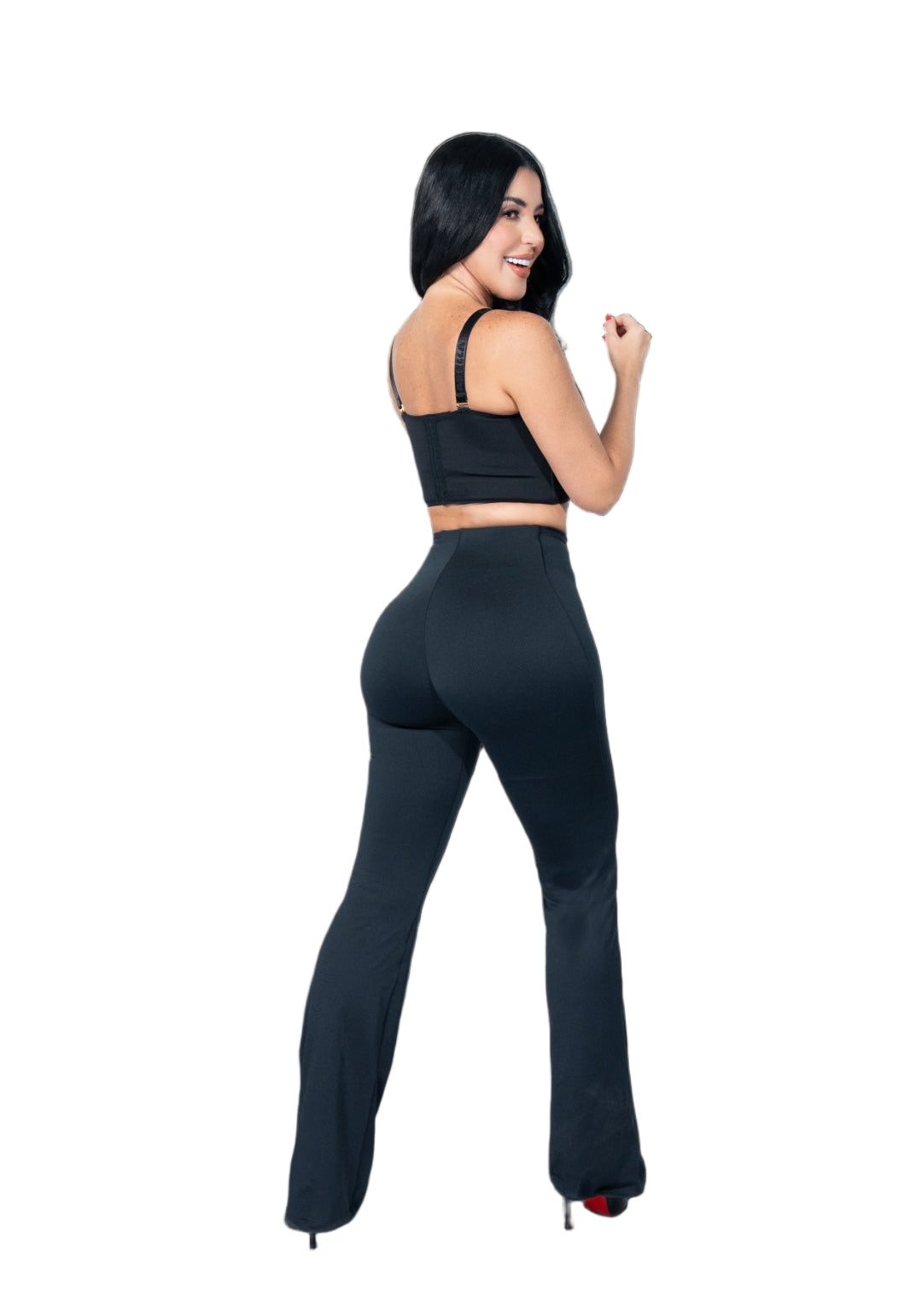 LEGGINGS FAJA  BBLUXURY DOBLE REALCE CAMPANA LEVANTA POMPA Y CONTROL ABDOMEN