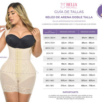 FP9571 PETITE FAJA SHORT RELOJ DE ARENA DOBLE TALLA ETAPA 2 TIRANTE ANCHO REALCE BOOTYLOVE